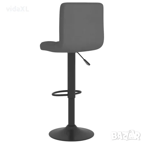 vidaXL Бар табуретки, 2 бр, тъмносиви, текстил, снимка 5 - Столове - 56147018