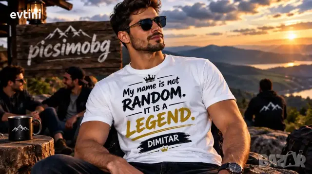 Мъжка тениска "My name is not random it is a legend..."