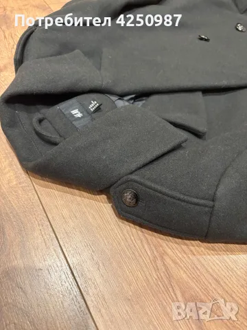 Мъжко двуредно палто H&M, снимка 5 - Палта - 56556127