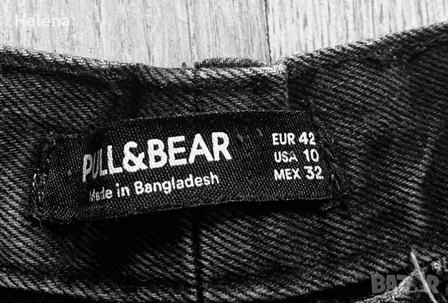 Черни графитени дамски дънки Pull&Bear, снимка 4 - Дънки - 56565340