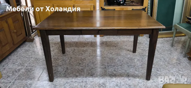 Дъбова трапезна маса + 4 стола, снимка 5 - Маси - 56680947