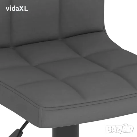 vidaXL Бар табуретки, 2 бр, тъмносиви, текстил, снимка 7 - Столове - 56147018