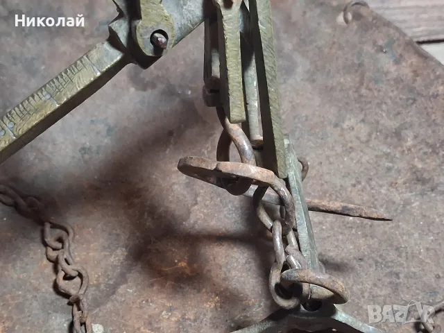 Стар Бронзов Кантар Паланца с Топуз, снимка 3 - Антикварни и старинни предмети - 56570297