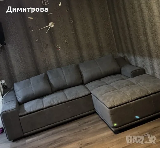 Холова гарнитура като нова.290/190/73, снимка 3 - Дивани и мека мебел - 56748285