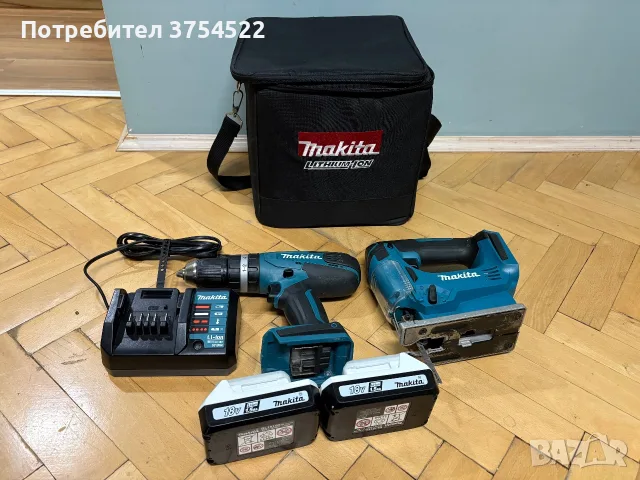 Makita JV183D  18 V и Акумулаторен ударен винтоверт Makita HP457DWE