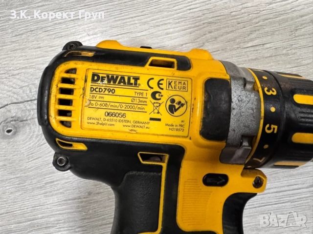 Акумулаторен Винтоверт DEWALT DCD790 , снимка 6 - Винтоверти - 56664718