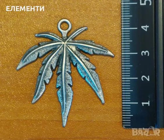 Метален Елемент / Медальон - МАРИХУАНА, снимка 2 - Колиета, медальони, синджири - 56645912