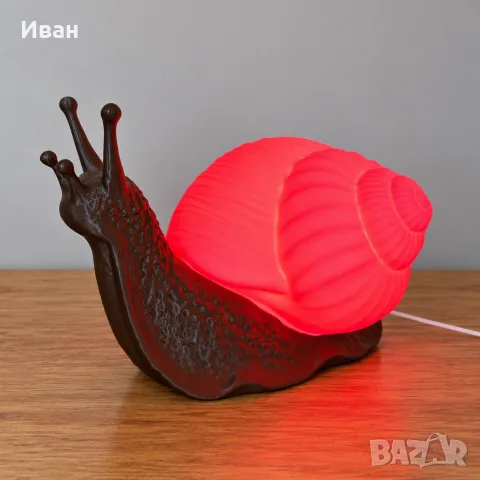 RGB LED лампа „Охлюв“ с дистанционно и USB 🐌🌈
