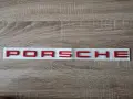 Червен надпис букви Порше / Porsche, снимка 1