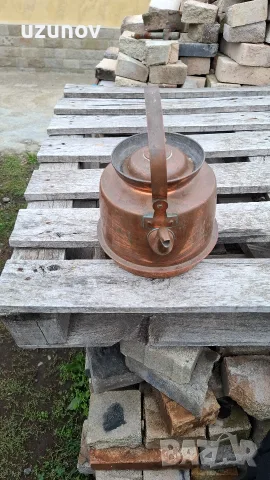старинен меден чайник, снимка 5 - Антикварни и старинни предмети - 56657560