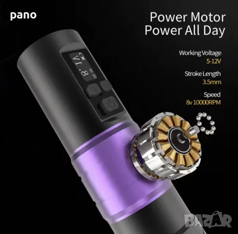 Комплект за татуиране/Tattoo pen machine kit, снимка 8 - Друго оборудване - 56616445