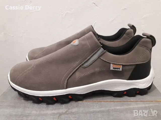 Чисто нови олекотени спортни обувки ZUODI без връзки (slip-on) – Сиви