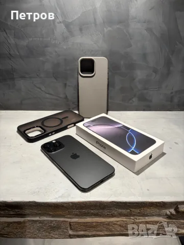 КАТО НОВ Iphone 16 Pro Max  Black + подаръци, снимка 3 - Apple iPhone - 56622382