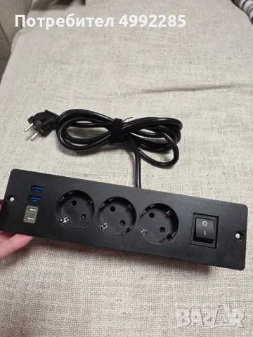 Вграден разклонител SUDERRY с USB портове – нов