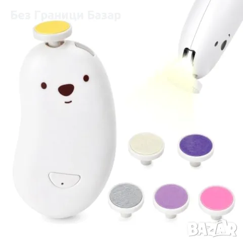 Нова Бебешка електрическа нокторезачка Colexy с LED светлина и USB-C зареждане