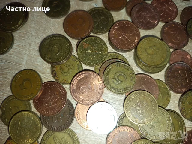 "Pfennig" 1,2,5,10. (105,броя!), снимка 4 - Нумизматика и бонистика - 56713874