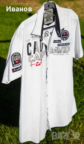 Риза с къс ръкав Camp David - XL, снимка 3 - Ризи - 56559787