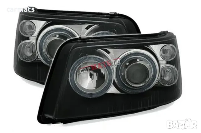 Кристални фарове ANGEL EYES за VW Transporter T5 (2003-2009) - черни