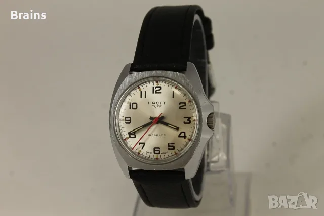 1960's FACIT TUFF Швейцарски Ръчен Часовник 