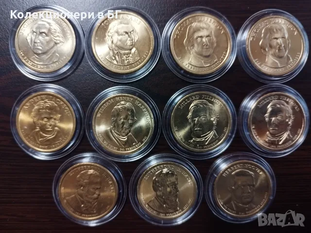 ЛОТ 11 МОНЕТИ ПО 1 ДОЛАР ОТ САЩ   „PRESIDENTIAL DOLLARS“
