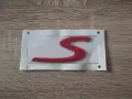 червена емблема Porsche S голям размер, снимка 1