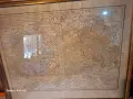 Стара Картина Немска Карта, снимка 7