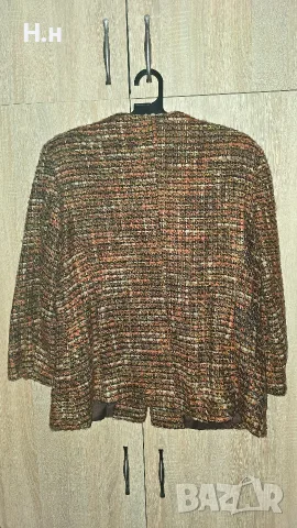 Дамско сако в кафяв цвят, снимка 2 - Сака - 56647821