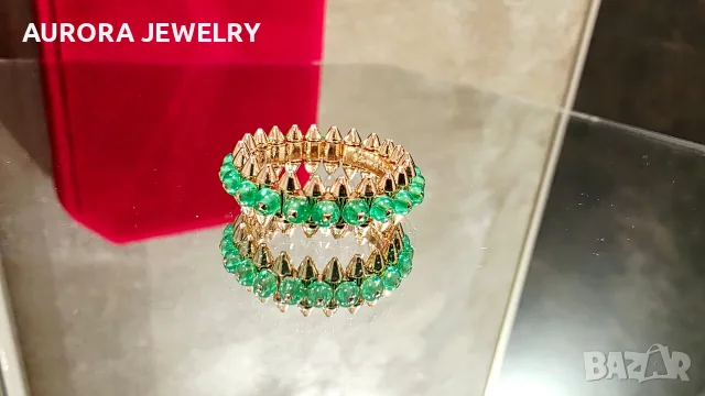 CARTIER Clash de Cartier Rose Gold Green Agate Дамски Пръстен