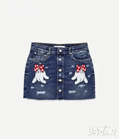 Дънкова пола на ZARA, снимка 5 - Поли - 48186385