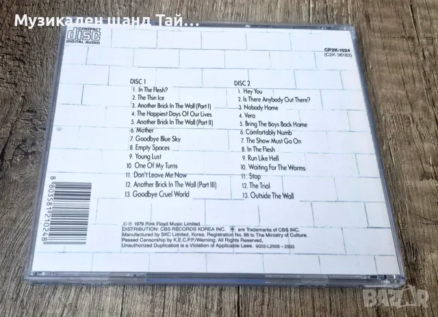 Компакт Дискове - Поп Рок: Pink Floyd - The Wall - 2 CD, снимка 2 - CD дискове - 56681592