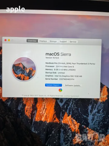 13" Core i5 MacBook Pro A1706 /Mid-2016/17/-На части, снимка 9 - Части за лаптопи - 56655969