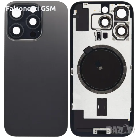 Заден капак за iPhone 16 Pro – Оборудван AAA+ – Черен титан