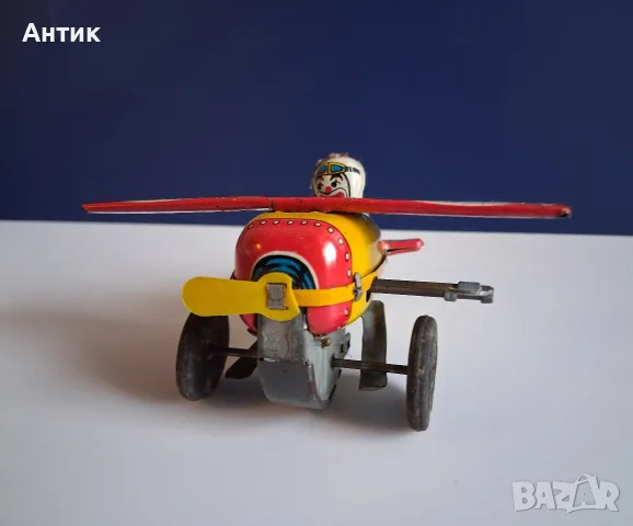 Стара Ламаринена Играчка Самолетче CIRCUS от Соца, снимка 2 - Колекции - 56642331