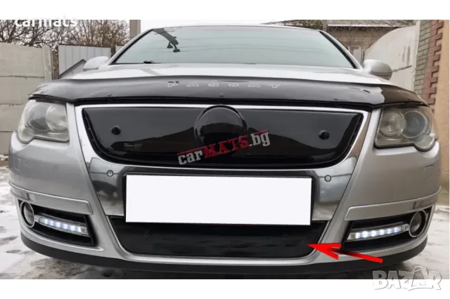 Зимен дефлектор (протектор) за решетка HЕКО за VW Passat B6 (2005–2010) - down