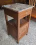 Дъбово антикварно шкафче с каменен плот, снимка 4