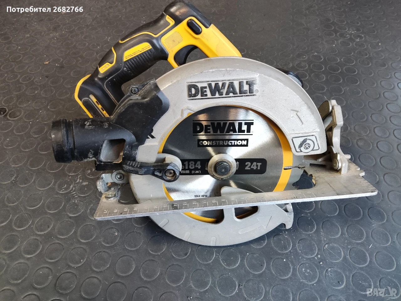 акумулаторен циркуляр dewalt dcs570, снимка 1
