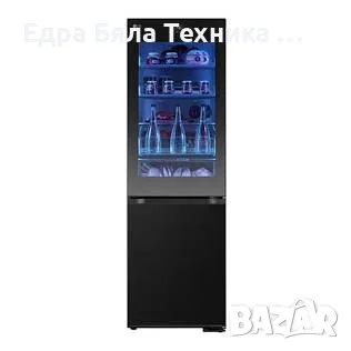 Хладилник с фризер LG GBG7190CEV InstaView - 349L, No Frost, Черен