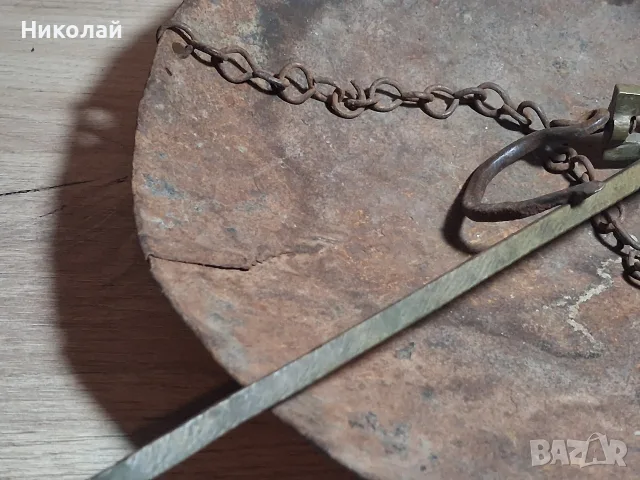 Стар Бронзов Кантар Паланца с Топуз, снимка 5 - Антикварни и старинни предмети - 56570297