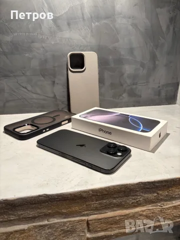 КАТО НОВ Iphone 16 Pro Max  Black + подаръци, снимка 2 - Apple iPhone - 56622382
