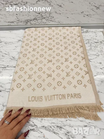 Louis Vuitton шал кашмир , снимка 10 - Шалове - 56559424