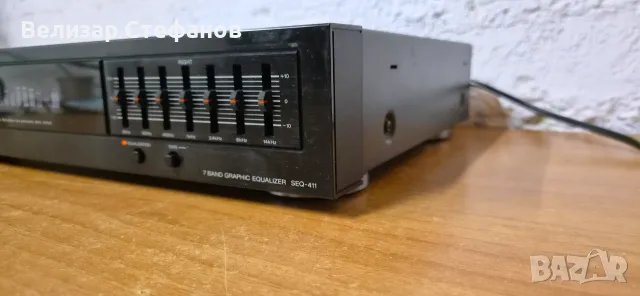 🎚️ SONY SEQ-411 – 7-лентов графичен еквалайзер 🎚️, снимка 3 - Еквалайзери - 56601397