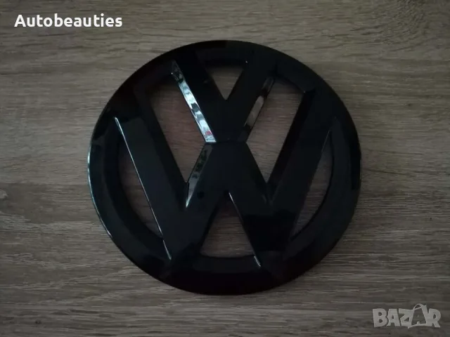 предна емблема Volkswagen черен гланц за Touareg 15 см