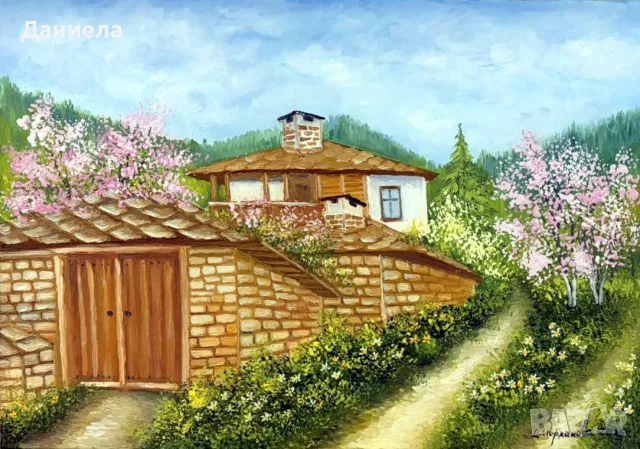 "Пролет иде.", авторска картина с маслени бои.