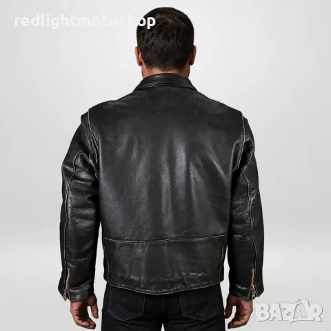 Мъжко кожено яке Рокерия 2XL, снимка 3 - Аксесоари и консумативи - 56590111