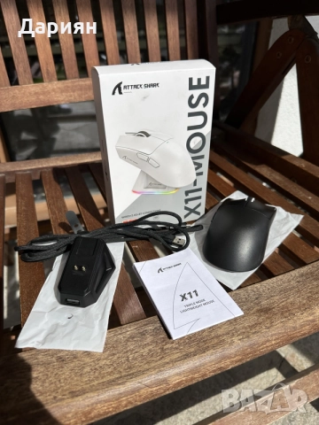Безжична геймърска мишка Attack Shark X11 / RGB / PAW3311 оптичен сензор / До 22000DPI / 1000Hz /