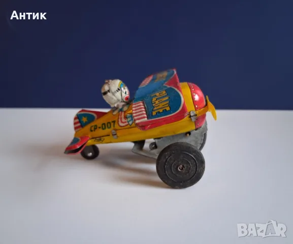 Стара Ламаринена Играчка Самолетче CIRCUS от Соца, снимка 8 - Колекции - 56642331