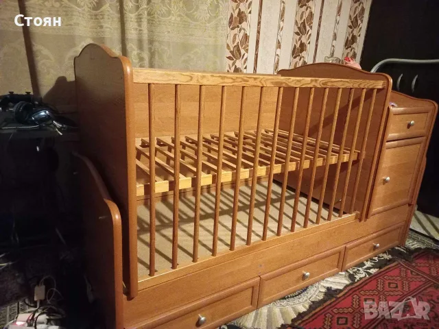 Бебешка кошара, бебешко легло с механизъм за люлеене, снимка 2 - Бебешки легла и матраци - 56725477