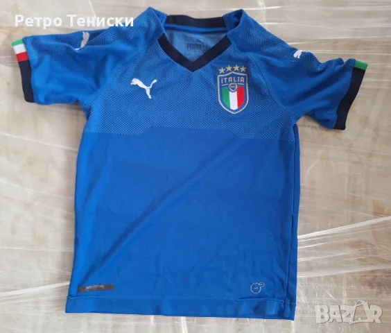 Тениска Italy — Вратарски PUMA — Деца размер S Синьо (сезон 2018)