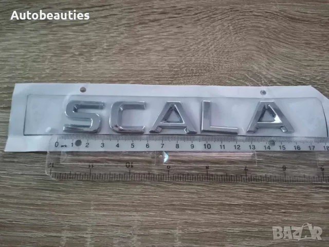 Skoda Scala сребрист надпис, снимка 2 - Аксесоари и консумативи - 56581871