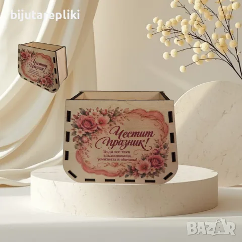 Дървени кашпи за декориране, снимка 13 - Саксии и кашпи - 56714163